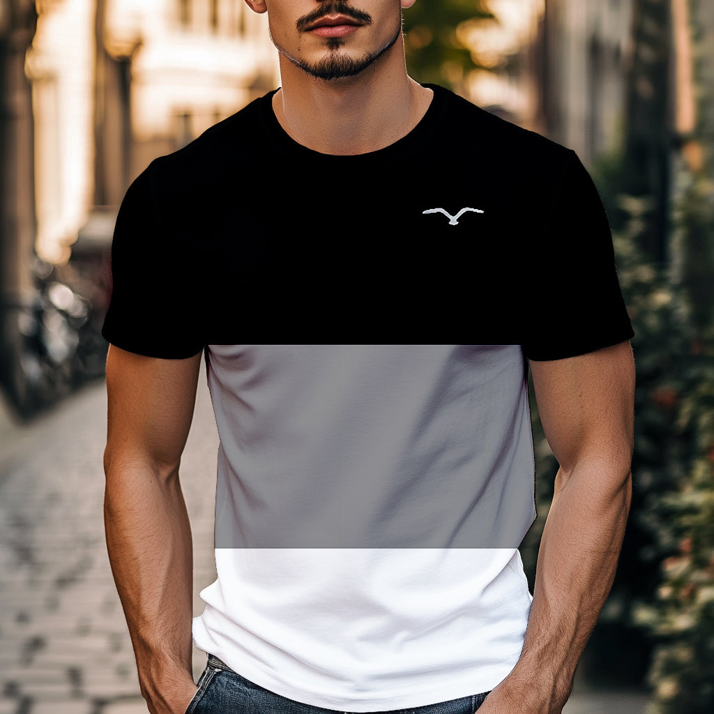 Summer Men's T-shirt 3d Compass Retro HD Printed Short Sleeve Personality Trend Top Street Oversized O-neck Comfortable Clothing