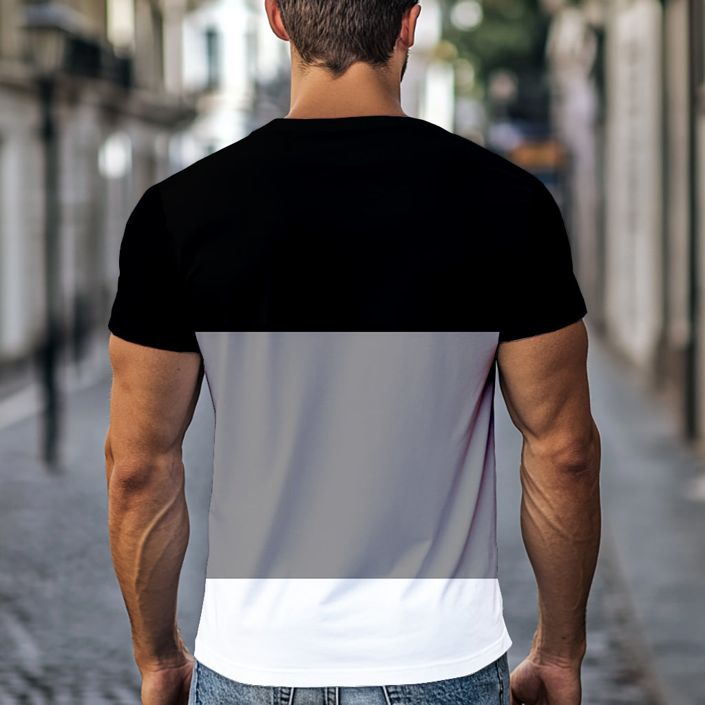 Summer Men's T-shirt 3d Compass Retro HD Printed Short Sleeve Personality Trend Top Street Oversized O-neck Comfortable Clothing